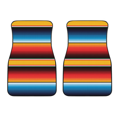 Ethnic Serape Blanket Pattern Print Front Car Floor Mats