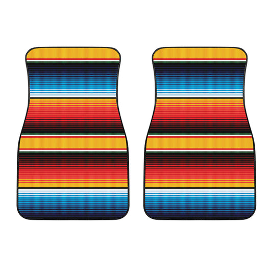 Ethnic Serape Blanket Pattern Print Front Car Floor Mats