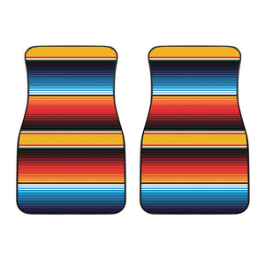 Ethnic Serape Blanket Pattern Print Front Car Floor Mats