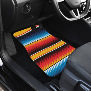 Ethnic Serape Blanket Pattern Print Front Car Floor Mats