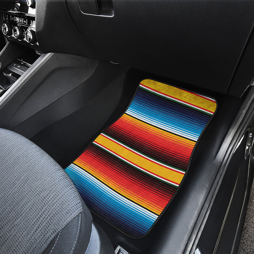 Ethnic Serape Blanket Pattern Print Front Car Floor Mats