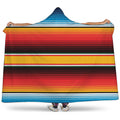 Ethnic Serape Blanket Pattern Print Hooded Blanket