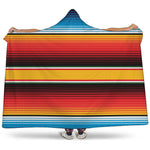 Ethnic Serape Blanket Pattern Print Hooded Blanket