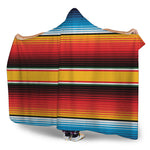 Ethnic Serape Blanket Pattern Print Hooded Blanket