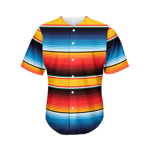 Ethnic Serape Blanket Pattern Print Men's Baseball Jersey