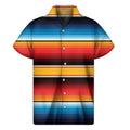 Ethnic Serape Blanket Pattern Print Men's Short Sleeve Shirt