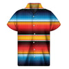 Ethnic Serape Blanket Pattern Print Men's Short Sleeve Shirt