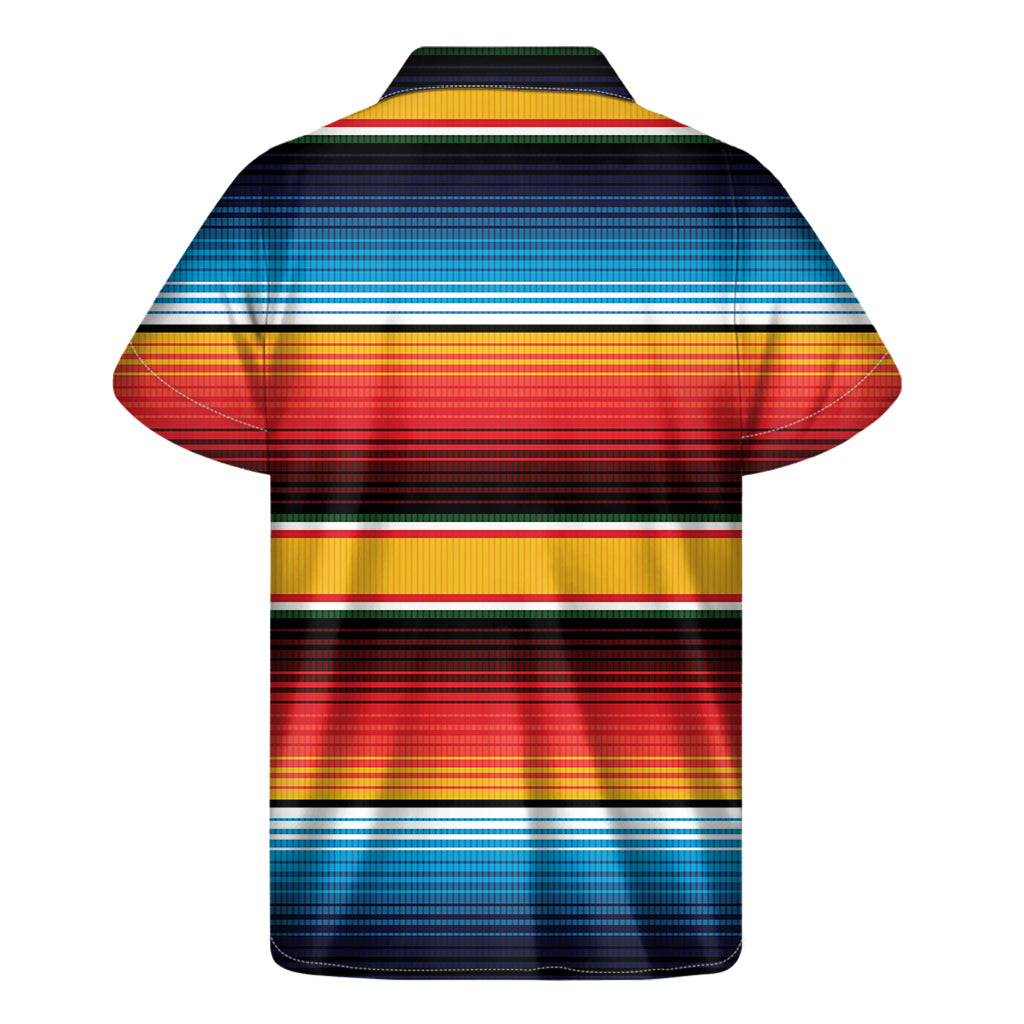 Ethnic Serape Blanket Pattern Print Men's Short Sleeve Shirt