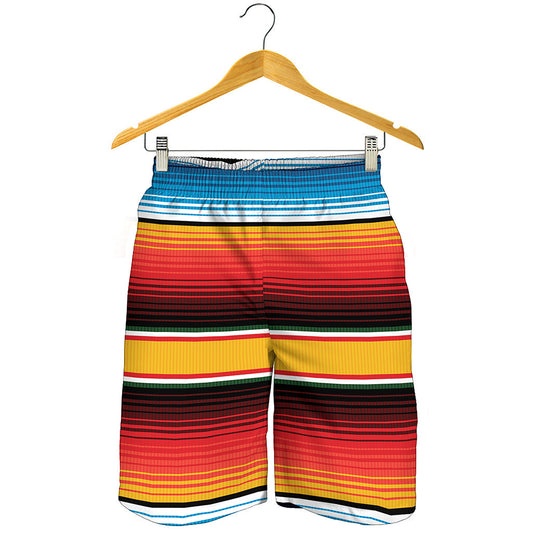 Ethnic Serape Blanket Pattern Print Men's Shorts