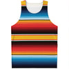 Ethnic Serape Blanket Pattern Print Men's Tank Top