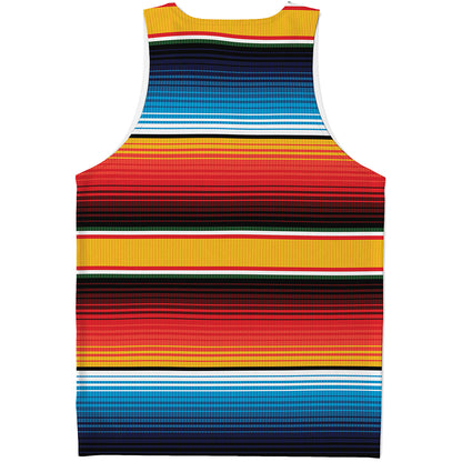 Ethnic Serape Blanket Pattern Print Men's Tank Top