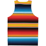 Ethnic Serape Blanket Pattern Print Men's Tank Top