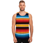 Ethnic Serape Blanket Pattern Print Men's Tank Top