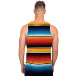 Ethnic Serape Blanket Pattern Print Men's Tank Top