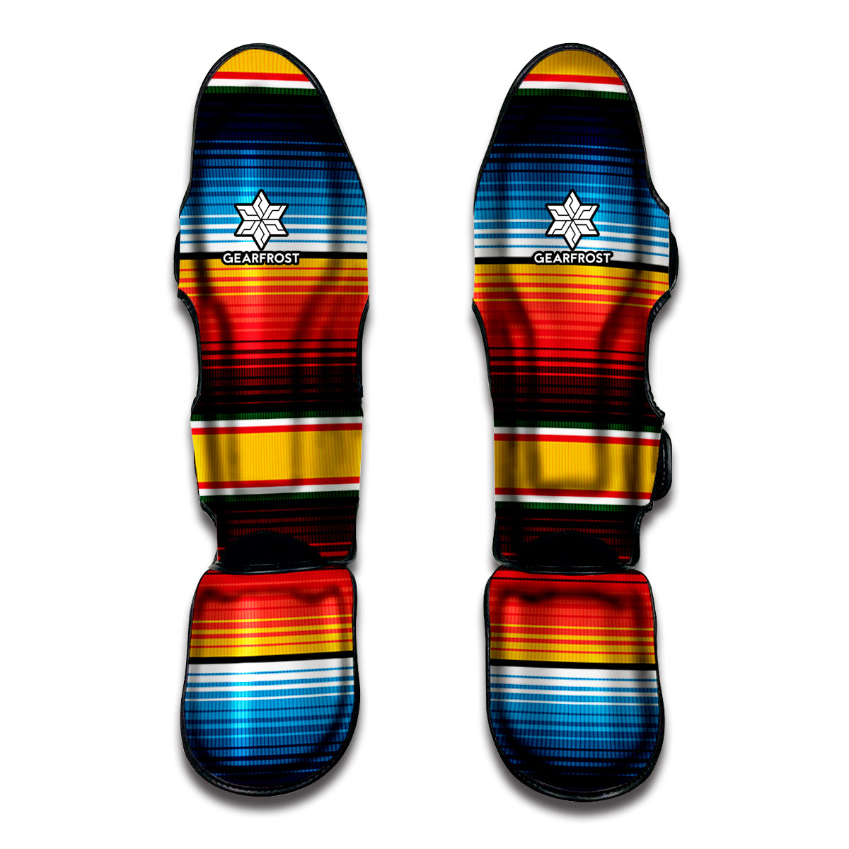 Ethnic Serape Blanket Pattern Print Muay Thai Shin Guard