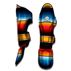 Ethnic Serape Blanket Pattern Print Muay Thai Shin Guard