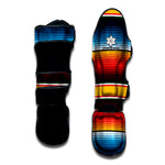 Ethnic Serape Blanket Pattern Print Muay Thai Shin Guard