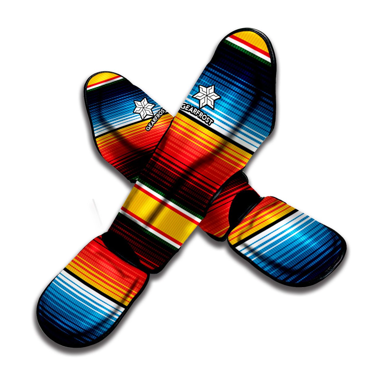 Ethnic Serape Blanket Pattern Print Muay Thai Shin Guard