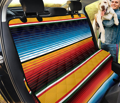 Ethnic Serape Blanket Pattern Print Pet Car Back Seat Cover