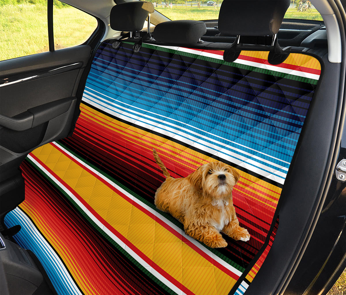 Ethnic Serape Blanket Pattern Print Pet Car Back Seat Cover