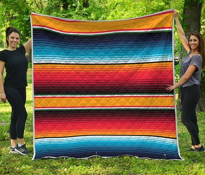 Ethnic Serape Blanket Pattern Print Quilt