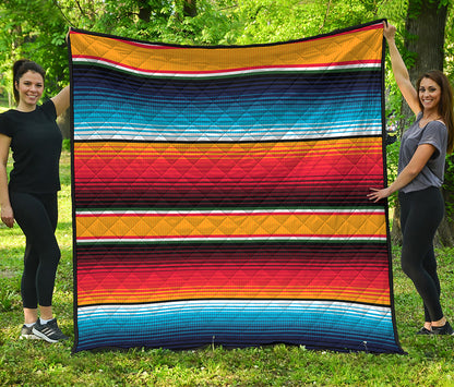 Ethnic Serape Blanket Pattern Print Quilt