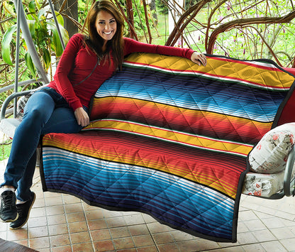 Ethnic Serape Blanket Pattern Print Quilt