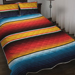 Ethnic Serape Blanket Pattern Print Quilt Bed Set