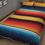 Ethnic Serape Blanket Pattern Print Quilt Bed Set