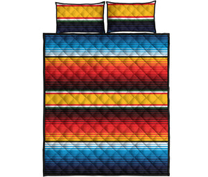 Ethnic Serape Blanket Pattern Print Quilt Bed Set