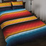 Ethnic Serape Blanket Pattern Print Quilt Bed Set