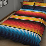Ethnic Serape Blanket Pattern Print Quilt Bed Set