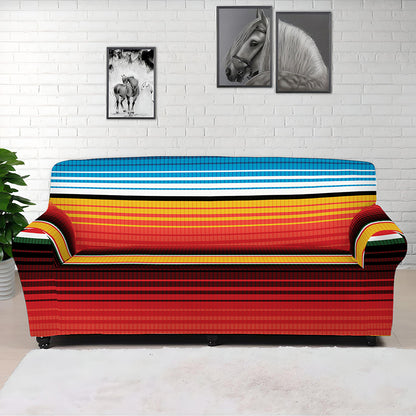 Ethnic Serape Blanket Pattern Print Sofa Cover