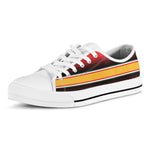 Ethnic Serape Blanket Pattern Print White Low Top Shoes