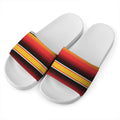 Ethnic Serape Blanket Pattern Print White Slide Sandals