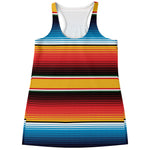 Ethnic Serape Blanket Pattern Print Women's Racerback Tank Top