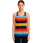 Ethnic Serape Blanket Pattern Print Women's Racerback Tank Top