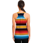 Ethnic Serape Blanket Pattern Print Women's Racerback Tank Top
