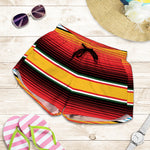 Ethnic Serape Blanket Pattern Print Women's Shorts