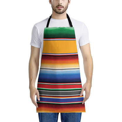 Ethnic Serape Blanket Stripe Print Apron