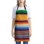 Ethnic Serape Blanket Stripe Print Apron