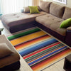 Ethnic Serape Blanket Stripe Print Area Rug