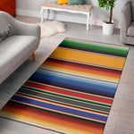 Ethnic Serape Blanket Stripe Print Area Rug