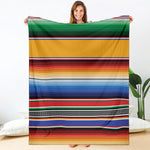 Ethnic Serape Blanket Stripe Print Blanket