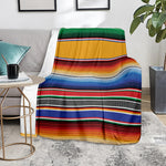 Ethnic Serape Blanket Stripe Print Blanket