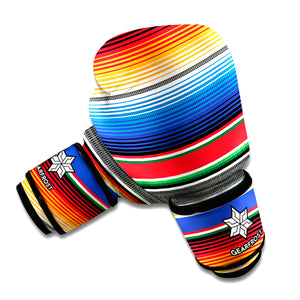 Ethnic Serape Blanket Stripe Print Boxing Gloves