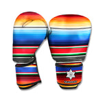 Ethnic Serape Blanket Stripe Print Boxing Gloves