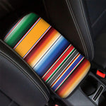 Ethnic Serape Blanket Stripe Print Car Center Console Cover