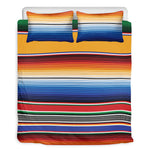 Ethnic Serape Blanket Stripe Print Duvet Cover Bedding Set