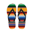 Ethnic Serape Blanket Stripe Print Flip Flops
